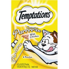 TEMPTATIONS Creamy Puree Lickable Cat Treats