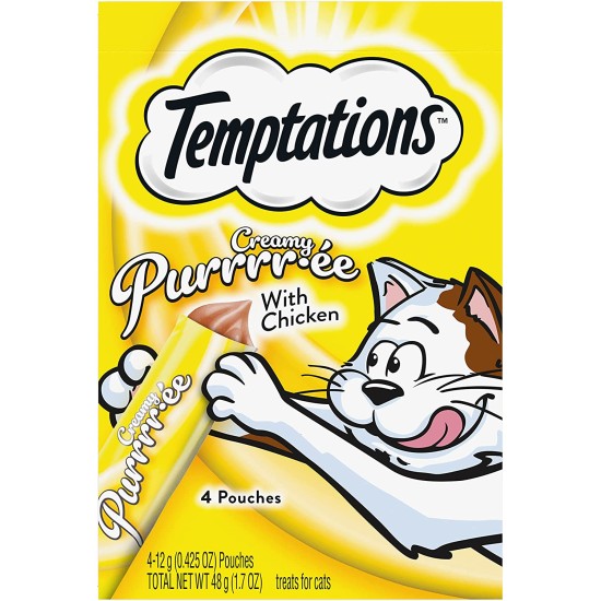  Creamy Puree Lickable Cat Treats, With Chicken, 11 Packs