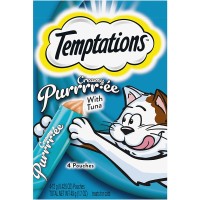TEMPTATIONS Creamy Puree Lickable Cat Treats, With Tuna, 11 Packs