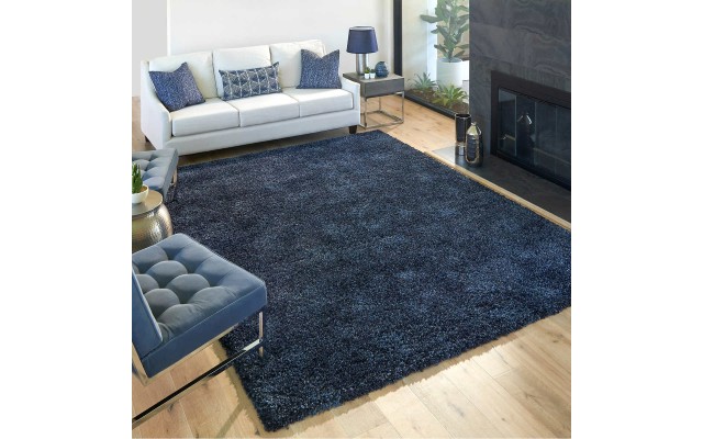  Marketplace Luxury Shag Rugs, Blue, 7 ft. 10 in. x 10 ft.