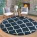  Marketplace Luxury Trellis Shag Rugs, Blue, 5 ft. 3 in. x 7 ft. 5 in.