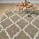  Marketplace Luxury Trellis Shag Rugs, Tan, 7 ft. 10 in. - Round