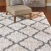  Marketplace Luxury Trellis Shag Rugs, Cream, 5 ft. 3 in. x 7 ft. 5 in.