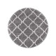  Marketplace Luxury Trellis Shag Rugs, Gray, 7 ft. 10 in. - Round