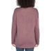  Soft Hand Feel Ladies' Speckled Detail Pullover, Purple, 2X