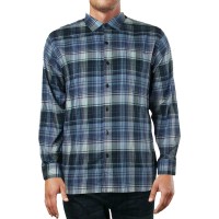Tommy Bahama Men’s Zacero Plaid Shirt  (Ocean Deep, XXL)