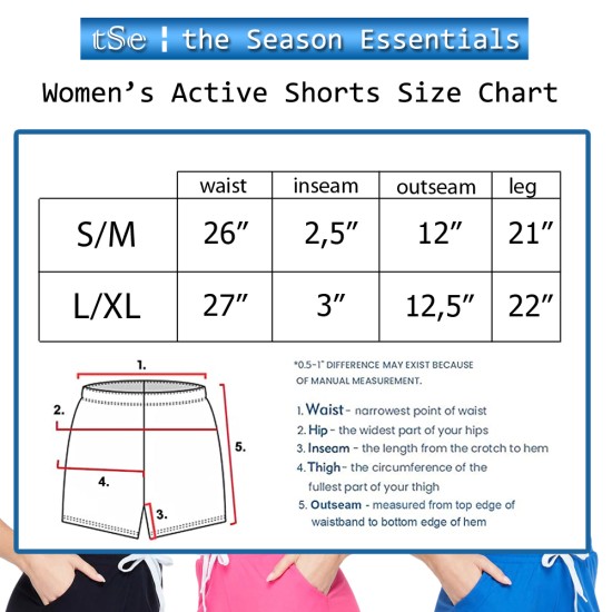 tSe Womens Short, Sleep Wear, Lounger, Drawstring Active Women’s Vibrant Colors Sport Shorts with Pocket, Walking, Running and Yoga Shorts, Black/Pink, X/LX