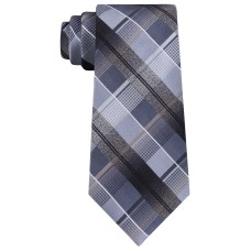 Van Heusen Men’s Dale Plaid Tie (Black)