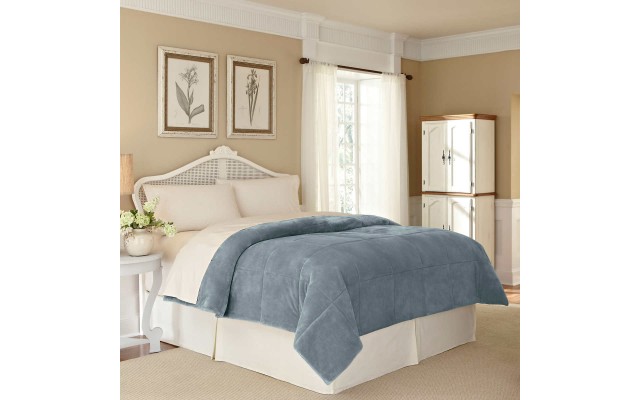 Vellux Plush Lux Blanket, Blue, King