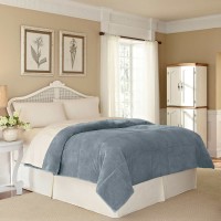 Vellux Plush Lux Blanket, Blue, Twin
