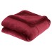 Vellux Plush Lux Blanket, Red, Twin