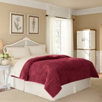 Vellux Plush Lux Blanket, Red, King