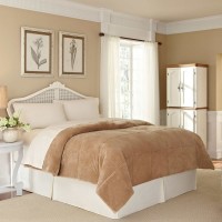 Vellux Plush Lux Blanket, Tan, Twin