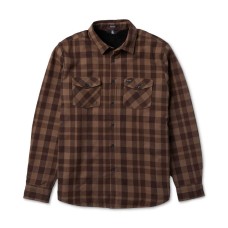 Volcom Men’s Ferdinand Plaid Shirt Jacket (Brown, XL)