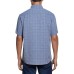  Men's Short Sleeve Woven Shirt, Dark Blue, 3X-Large