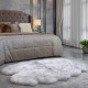  Genuine Sheepskin Rug Collection, Gray, 2 ft. x 3 ft. 5 in.