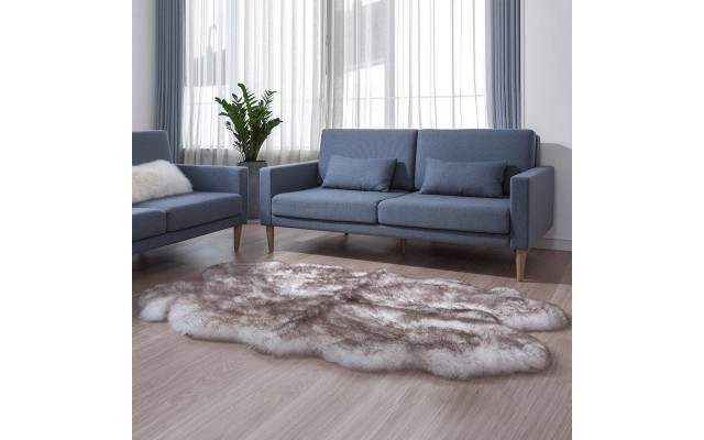  Genuine Sheepskin Rug Collection, Brown, 2 ft. x 3 ft. 5 in.