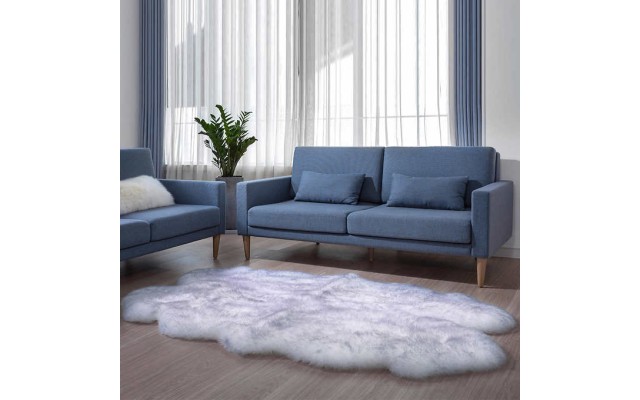  Genuine Sheepskin Rug Collection, Gray, 2 ft. x 5 ft. 10 in.