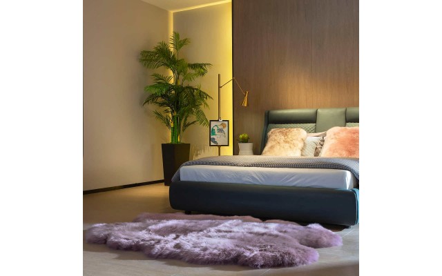  Genuine Sheepskin Rug Collection, Purple, 2 ft. x 3 ft. 5 in.