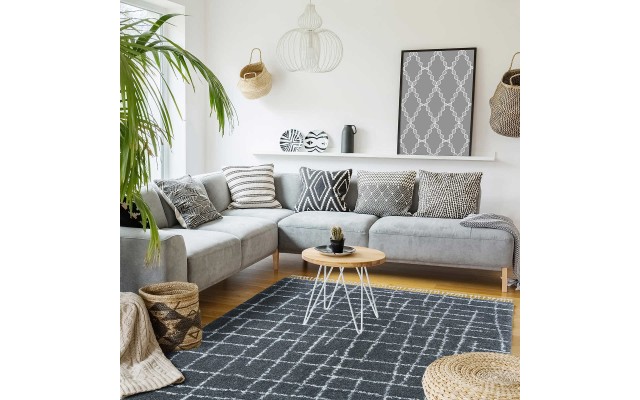 Zurich Shag Rug, Benson Collection, Gray, 5 ft. 3 in. x 7 ft. 5 in.