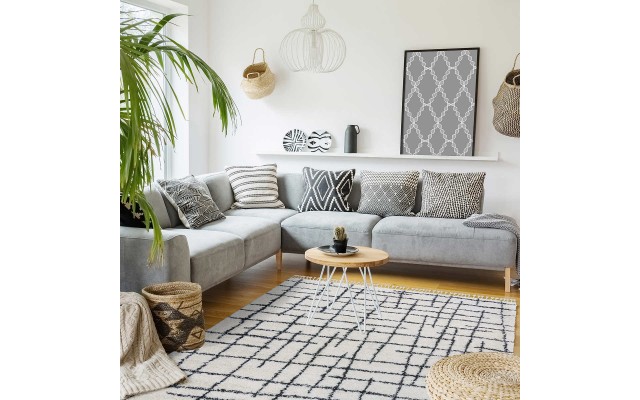 Zurich Shag Rug, Benson Collection, Ivory, 5 ft. 3 in. x 7 ft. 5 in.