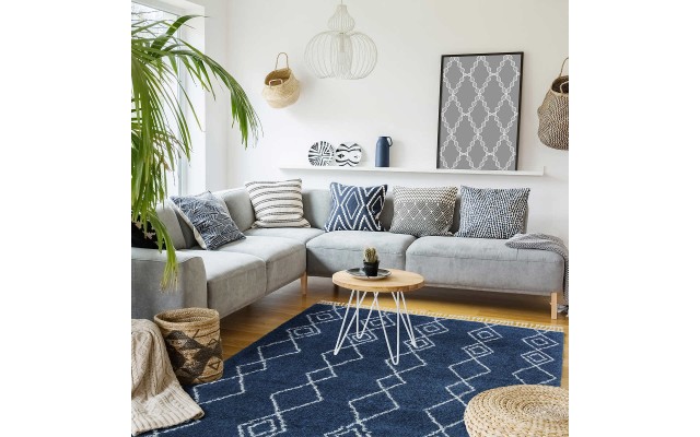 Zurich Shag Rug, Darro Collection, Blue, 7 ft. 10 in. x 10 ft.
