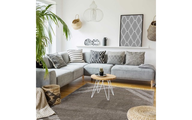 Zurich Shag Rug, Lenola Collection, Brown, 5 ft. 3 in. x 7 ft. 5 in.