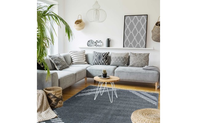 Zurich Shag Rug, Lenola Collection, Dark Gray, 5 ft. 3 in. x 7 ft. 5 in.