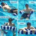 2 Pack Inflatable Water Hammock, Air Mattress, Aqua Lounger & Floating Sleep Pillow for Swimming Pool or Beach – Foldable & Easy to Carry, 2 Pack (Blue+Navy)