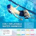 2 Pack Inflatable Water Hammock, Air Mattress, Aqua Lounger & Floating Sleep Pillow for Swimming Pool or Beach – Foldable & Easy to Carry, 2 Pack (Navy+Yellow)