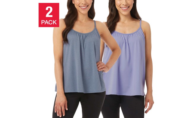  Ladies' Bra Cami, 2-pack, Blue, XX-Large