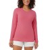  Ladies' Long Sleeve Air Mesh Tee, 2-pack, White, Large