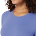  Ladies' Long Sleeve Air Mesh Tee, 2-pack, Black, Large
