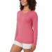  Ladies' Long Sleeve Air Mesh Tee, 2-pack, White, Large