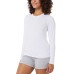  Ladies' Long Sleeve Air Mesh Tee, 2-pack, White, Large