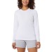  Ladies' Long Sleeve Air Mesh Tee, 2-pack, White, Large