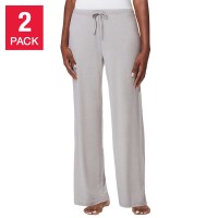 32 Degrees Ladies' Lounge Pant, 2-pack, Gray, Medium