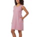  Ladies' Sleeveless Dress, Pink, XX-Large