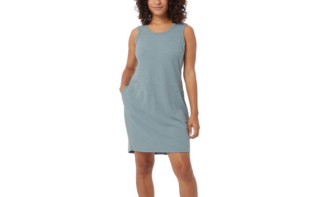  Ladies' Sleeveless Dress, Green, Large