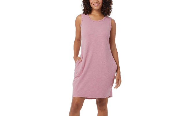  Ladies' Sleeveless Dress, Pink, Large
