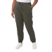  Ladies' Twill Jogger, Green, 3X