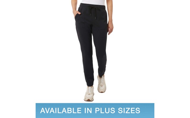  Ladies' Twill Jogger, Black, XX-Large
