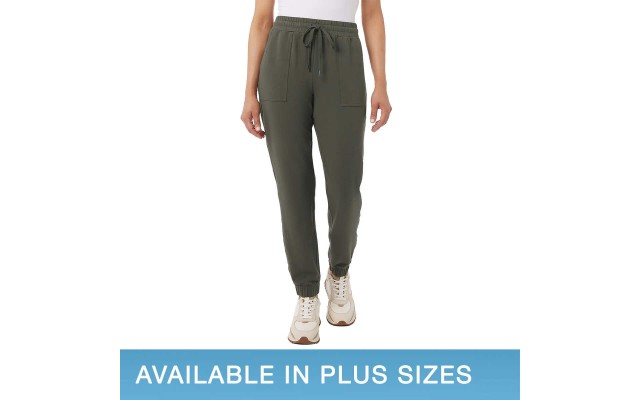  Ladies' Twill Jogger, Green, 3X
