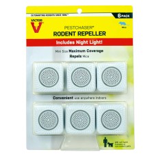 6 Pack Pestchaser Victor Rodent Repeller with Nightlight