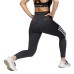  Ladies' 3-Stripe Tight with Mesh, Gray, Medium