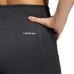  Ladies' 3-Stripe Tight with Mesh, Gray, Small