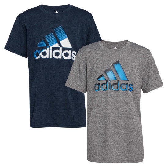  Youth 2-pack Tee, Blue, Large