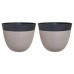 Ailani Resin Planter, 2-pack, Brown