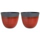 Ailani Resin Planter, 2-pack, Red