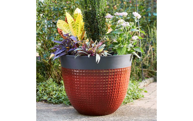 Ailani Resin Planter, 2-pack, Red